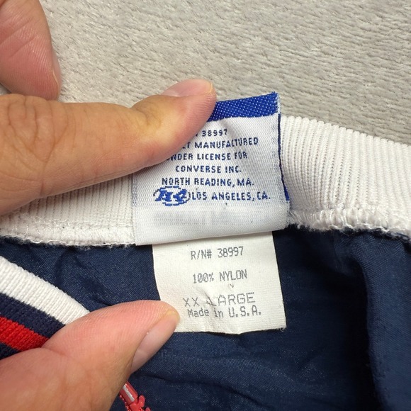 Vintage Converse Jacket Men 2XL Red All Star Pullover 1/4 Zip Windbreaker 90 USA - Picture 8 of 13